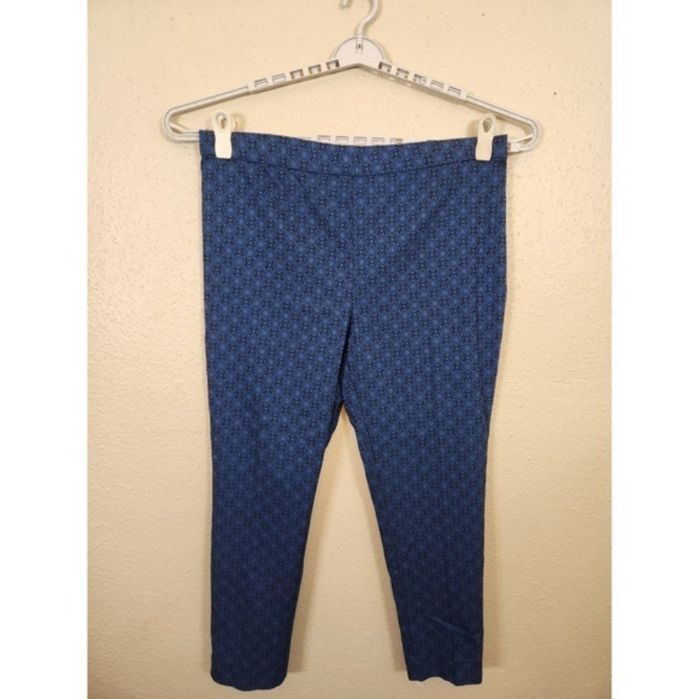 Susan Graver Blue Black Geometric Print Pull On Pants Stretch‎ Career Casual 20W